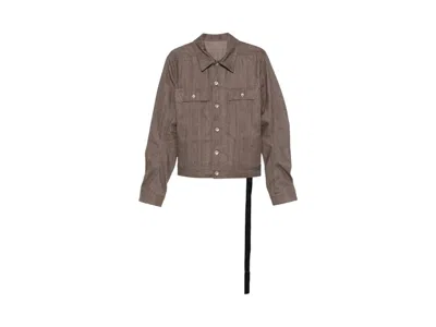 Pre-owned Rick Owens Men's  Drkshdw Trucker Jacket In Dark Dust