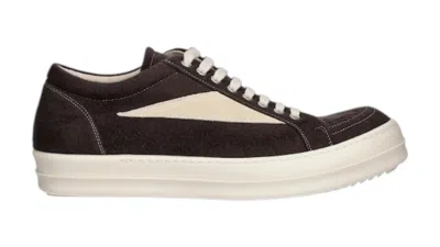 Pre-owned Rick Owens Men's  Drkshdw Vintage Low Sneakers In Brown/milk/fleece