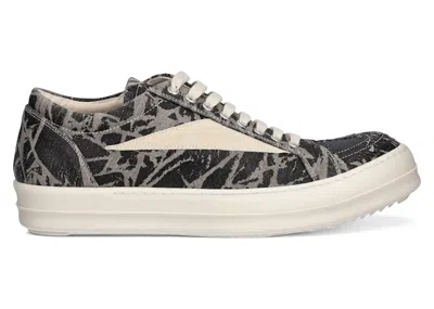 Pre-owned Rick Owens Men's  Drkshdw Vintage Sneaks Sneakers In Black Wash