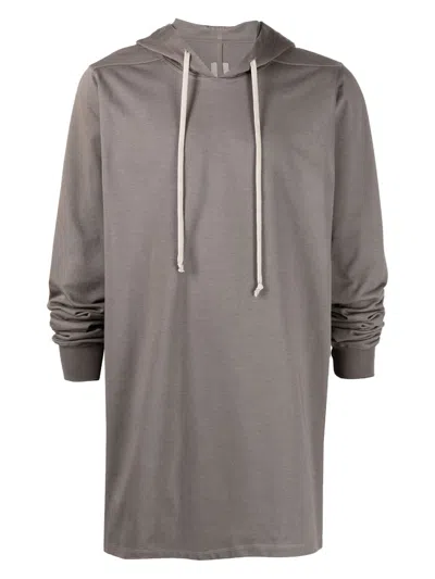 Pre-owned Rick Owens Men's  Fogachine Drawstring Pullover Hoodie In Dark Brown