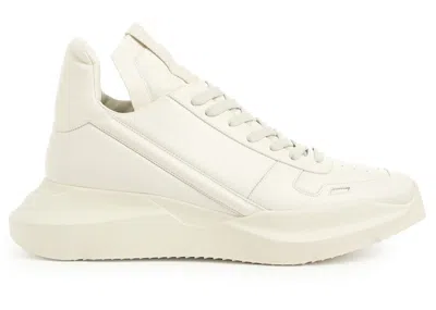 Pre-owned Rick Owens Men's  Fogachine Runway Geth Runner Sneakers In Milk In White