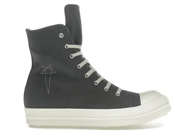 Pre-owned Rick Owens Men's  Hollywood Drkshdw Pentagram High Sneakers In Dark Dust/milk