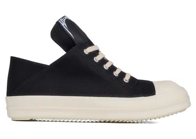 Pre-owned Rick Owens Men's  Hollywood Drkshdw Slip On Sneakers In Black/milk