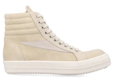 Pre-owned Rick Owens Men's  Hollywood Drkshdw Vintage High Sneakers In Parchment/milk