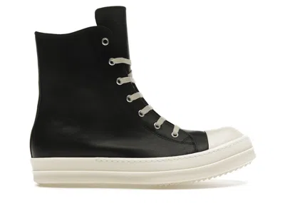 Pre-owned Rick Owens Men's  Hollywood High Sneakers In Black/milk