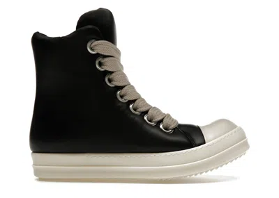 Pre-owned Rick Owens Men's  Jumbo Lace Padded Sneaks Sneakers In Black/milk