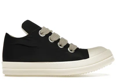 Pre-owned Rick Owens Men's  Jumbo Lace Recycled Puffer Low Sneakers In Black/milk
