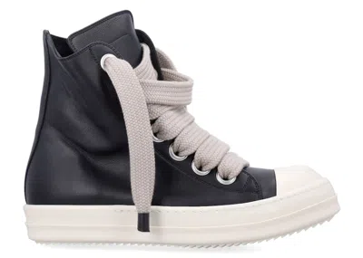 Pre-owned Rick Owens Men's  Jumbo Lace Sneakersin Black/milk In Multi