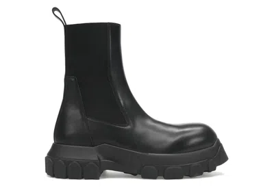 Pre-owned Rick Owens Men's  Lido Beatle Bozo Tractor Boots Sneakers In Black