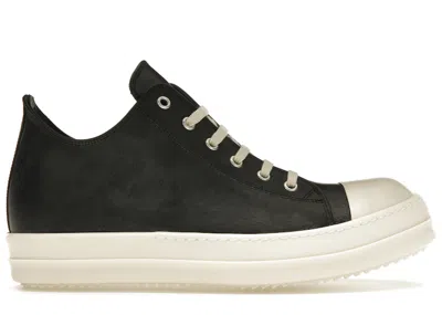 Pre-owned Rick Owens Men's  Lido Low Sneaks Sneakers In Black/milk