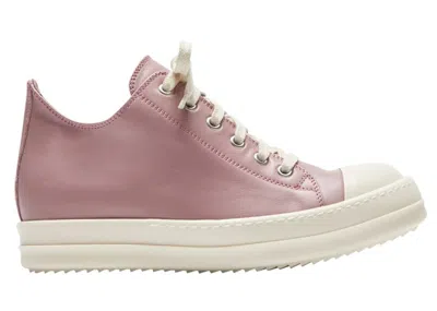 Pre-owned Rick Owens Men's  Lido Low Sneaks Sneakers In Dusty Pink/milk