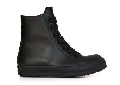 Pre-owned Rick Owens Men's  Lido Ramones High Top Ss24 Sneakers In Black
