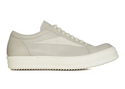 Pre-owned Rick Owens Men's  Lido Vintage Sneakers In Pearl/milk In White