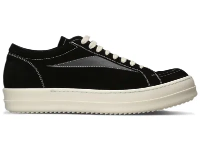 Pre-owned Rick Owens Men's  Luxor Vintage Low Sole Sneakers In Black/milk