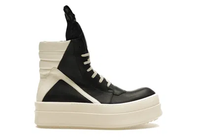 Pre-owned Rick Owens Men's  Mega Bumper Geobasket Sneakers In Black/milk