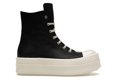 Pre-owned Rick Owens Men's  Mega Bumper Leather Sneakersin Black/milk