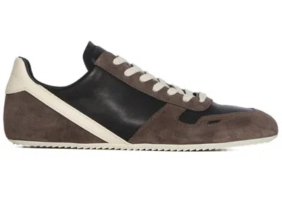 Pre-owned Rick Owens Men's  Minimal Sneaks Sneakers In Dark Dust/black/milk