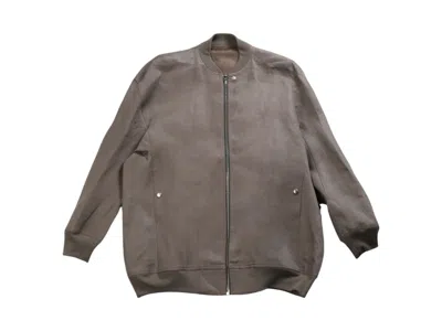 Pre-owned Rick Owens Men's  Peter Flight Bomber Jacket In Dust