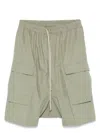 Rick Owens Light Green Cargo Bermuda Shorts