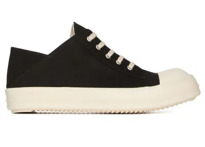 Pre-owned Rick Owens Men's  Porterville Drkshdw Slip On Sneakers In Black/milk