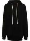 Rick Owens Mens Black Oversized Drawstring Cotton-jersey Hoody Xs In Black