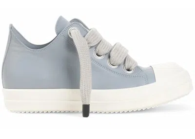 Pre-owned Rick Owens Men's  Porterville Jumbo Laced Low Sneakers In Pale Blue/pearl/milk