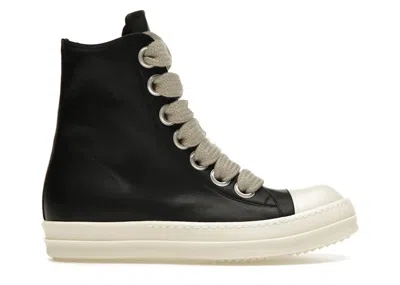 Pre-owned Rick Owens Men's  Porterville Jumbolaced High Sneakers In Black/white/grey In Multi