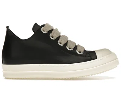 Pre-owned Rick Owens Men's  Porterville Jumbolaced Low Sneakers In Black/white/grey