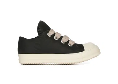 Pre-owned Rick Owens Men's  Porterville Runway Jumbolaced Sneakers In Black/milk