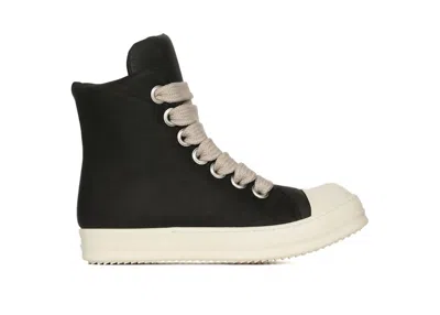 Pre-owned Rick Owens Men's  Porterville Runway Jumbolaced Sneakers In Black/milk In Multi