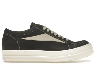 Pre-owned Rick Owens Men's  Porterville Vintage Low Sneakers In Dark Dust/milk