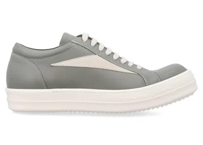 Pre-owned Rick Owens Men's  Vintage Low Sneaks Sneakers In Celadon/milk