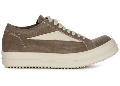 Pre-owned Rick Owens Men's  Vintage Sneaks Sneakers In Dark Dust/milk