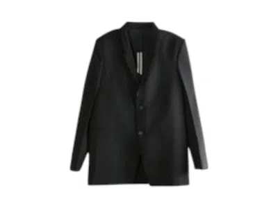 Pre-owned Rick Owens Men's  Virgin Wool Concordian Jacket In Black