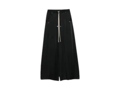 Pre-owned Rick Owens Men's  Wide Silk Bela Pants In Black