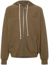 Rick Owens Windbreaker Jersey Hoodie In Green