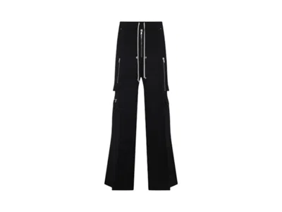 Pre-owned Rick Owens Men's  Wool Cargobela Pants In Black