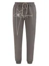 Rick Owens Cotton Sweatpants With Elastic Waistband And Ribbed Cuffs In Turtledove