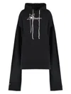 Rick Owens Flyproof Tunic Hooded Sweatshirt In Black
