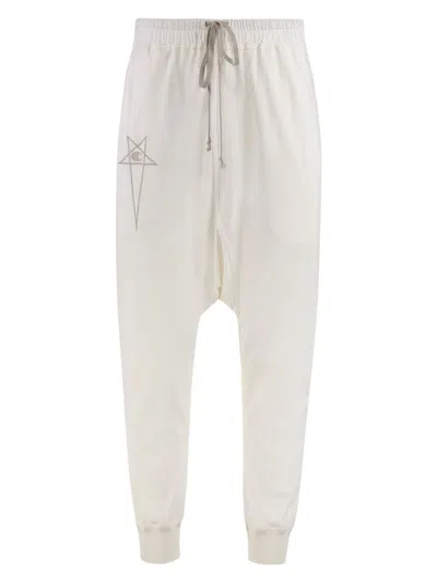 RICK OWENS MEN'S RICK OWENS X CHAMPION - PRISONER COTTON TROUSERS