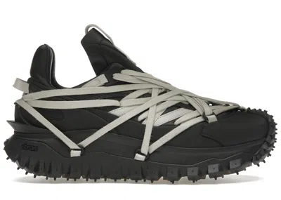 Pre-owned Rick Owens Men's  X Moncler Trailgrip Megalace Sneakers In Black