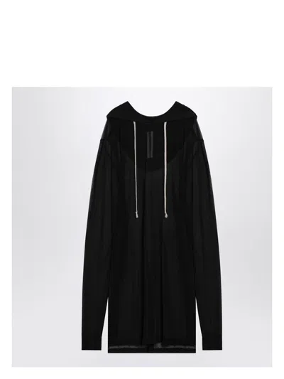RICK OWENS MEN'S SEMI-TRANSPARENT HOODIE
