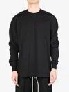 Rick Owens Black Porterville Baseball Sweatshirt In 09 Black