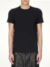 Rick Owens Crew-neck Cotton T-shirt In Black