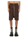 Rick Owens Rick S Pods Shorts In Brown