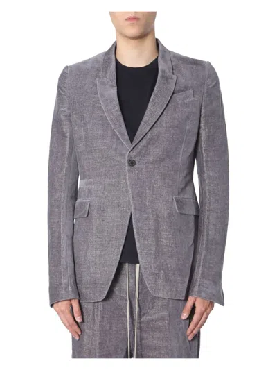 RICK OWENS MEN'S SINGLE-BREASTED JACKET