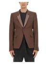 Rick Owens Single-breasted Tailored Blazer In Brown