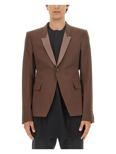 RICK OWENS MEN'S SINGLE-BREASTED JACKET
