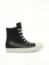 Rick Owens Man Sneakers Black Size 15 Leather In Multi