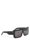 Rick Owens Black Acetate Sunglasses In Black